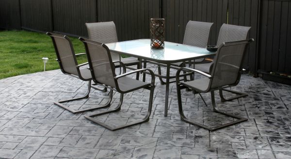 Backyard Concrete Stamping in Mount Vernon